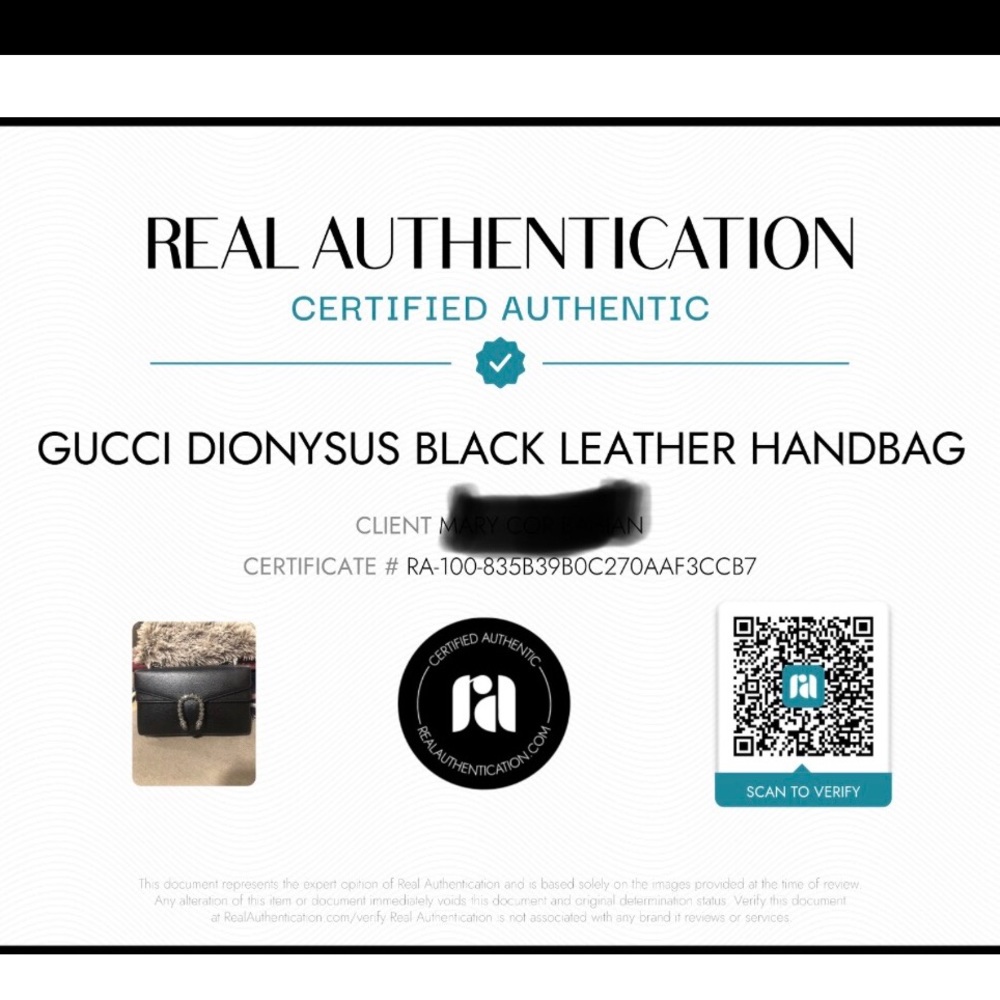 Gucci Dionysus  Black Leather Shoulder Bag Cyrstal Tiger Head Clasp - Picture 11 of 14